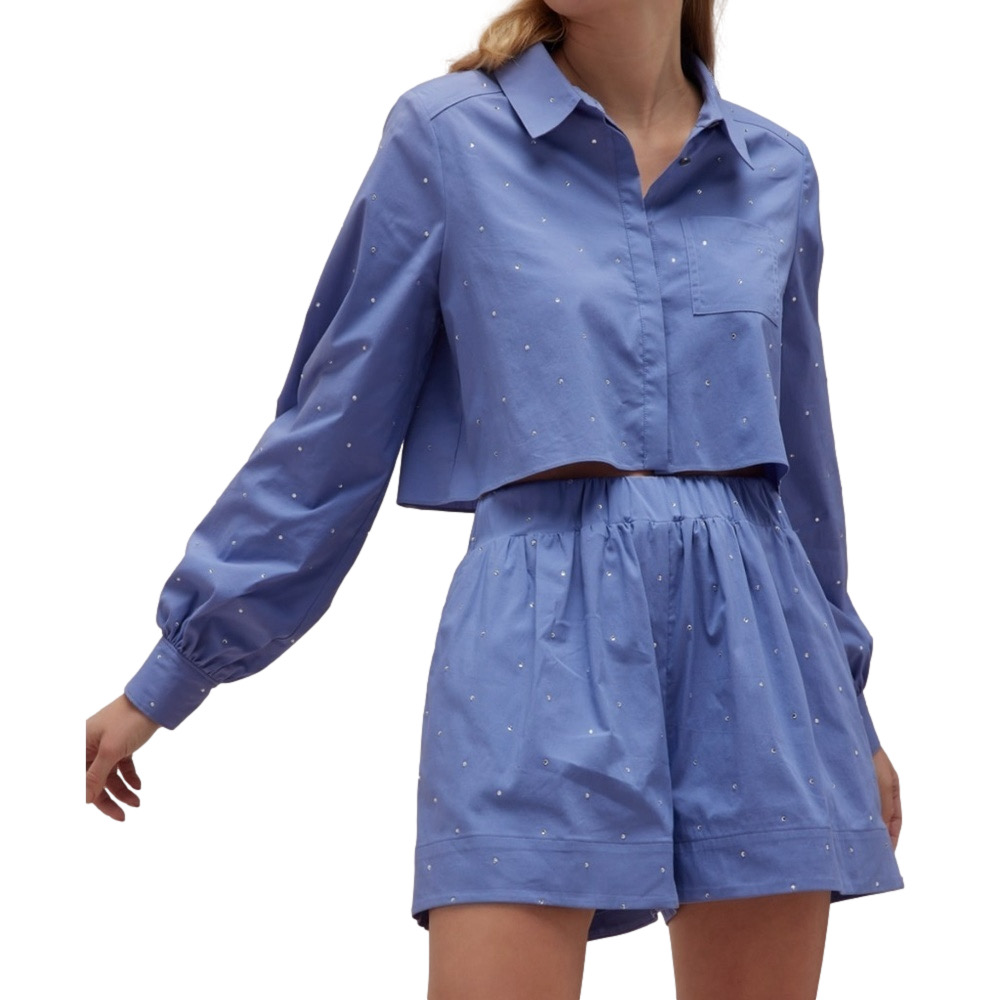 Jason Wu Rhinestone Embellished Crop Top with High Waisted Shorts Set - NWT - Picture 1 of 15